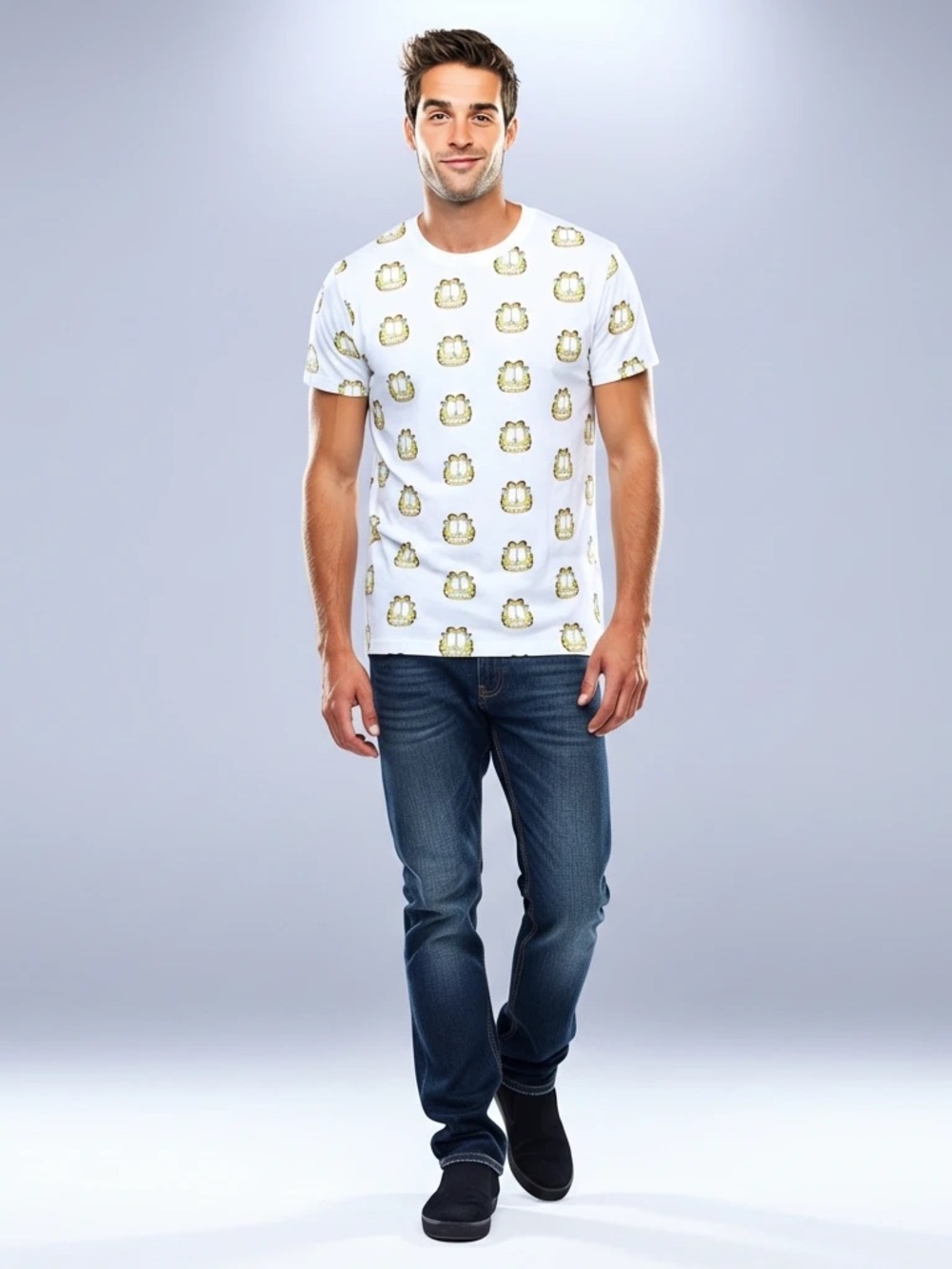 Nickelodeon Garfield All-Over Print Graphic T-Shirt – Men’s Medium